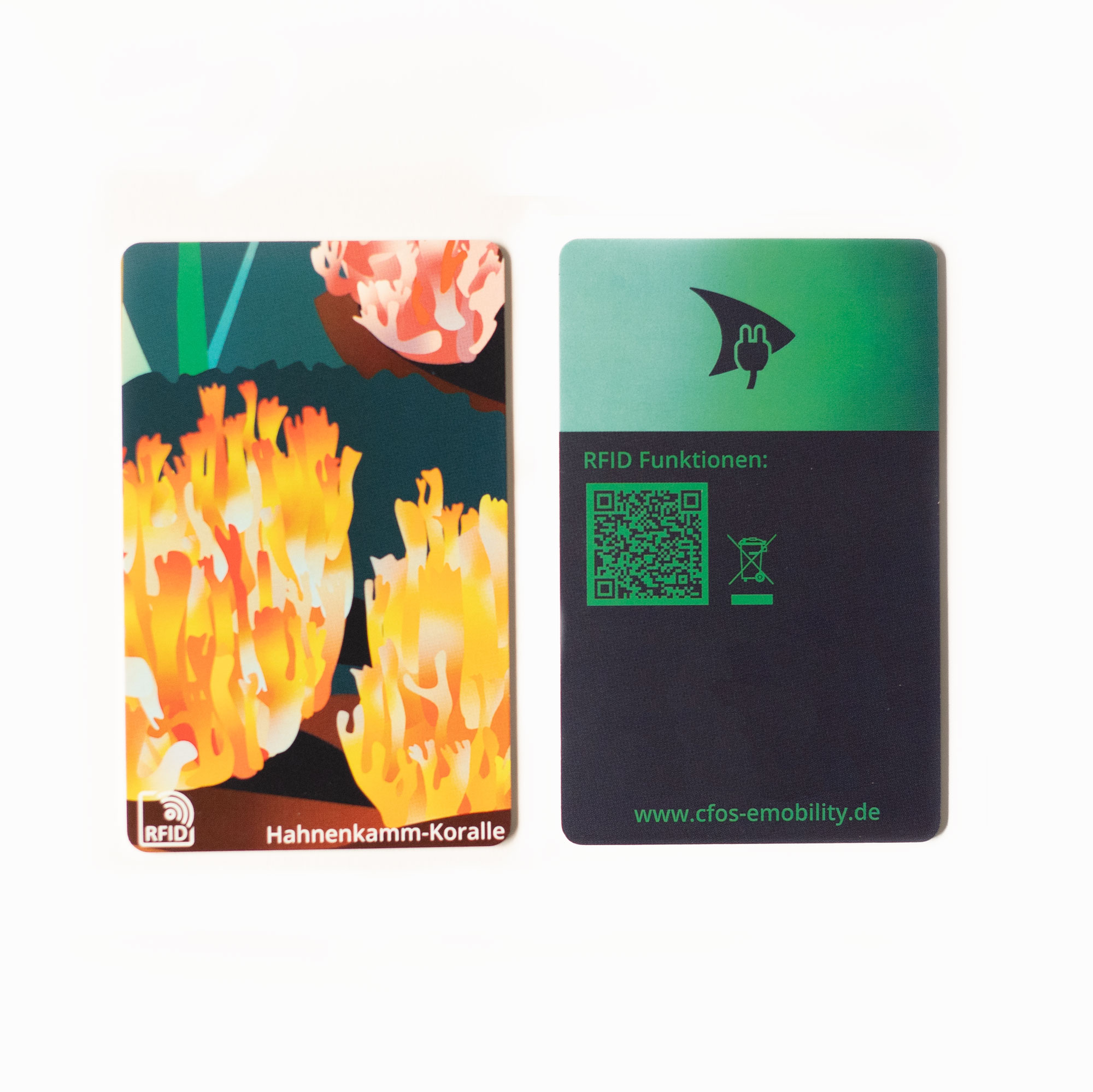 Das Bild zeigt eine illustrierte RFID-Karte gestaltet von Strahlenkatzen Studio für Grafikdesign in Köln